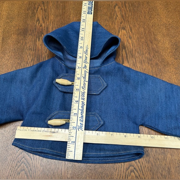 Hooded Blue jeans jacket for Cabbage Patch doll. - Picture 2 of 3